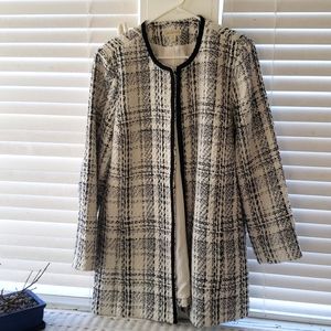 NWT Appleseeds Black and Cream plaid jacket Siz 18 - NWT